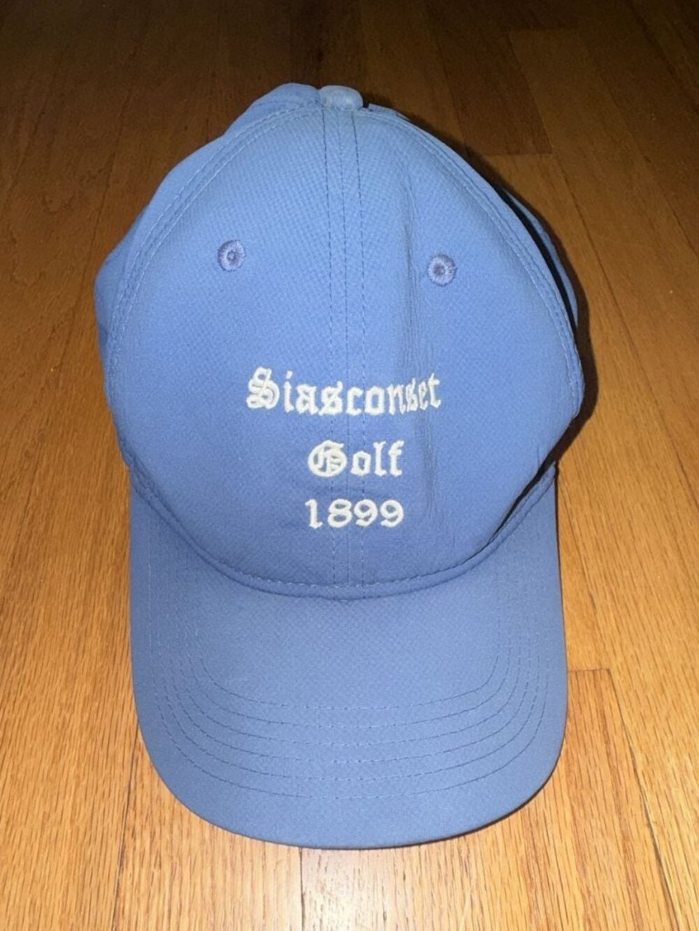 Siasconset Golf 1899 Embroidered Performance Baseball Cap Blue Size Adjustable